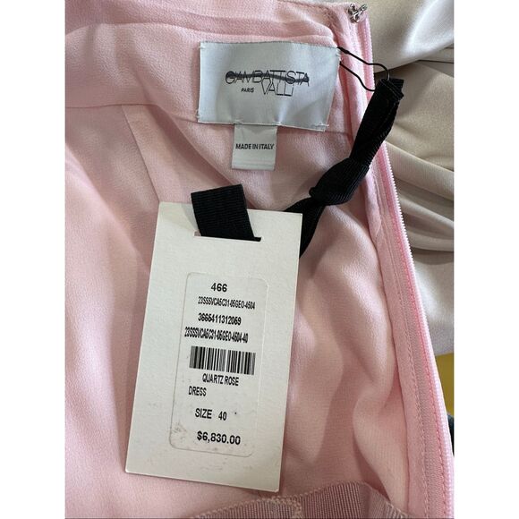 Giambattista Valli Front Twisted Bodice Off Shoulder Maxi Dress in Quartz Rose I - Picture 10 of 11